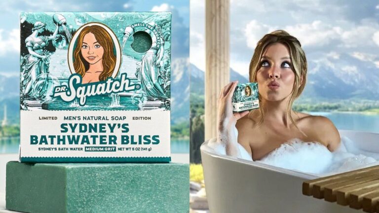 Sydney Sweeney lanza un jabón hecho con agua usada de su baño