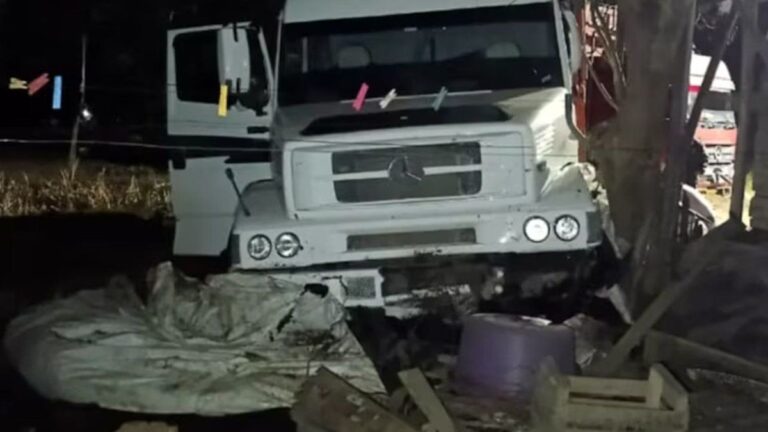 La Plata: un camión se incrustó en una casa y casi provoca una tragedia