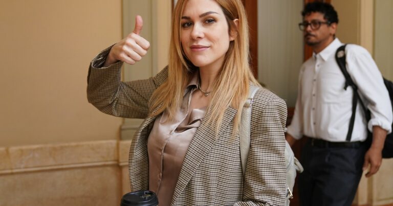 Lilia Lemoine, diputada nacional, en el Congreso de la Nación Argentina.