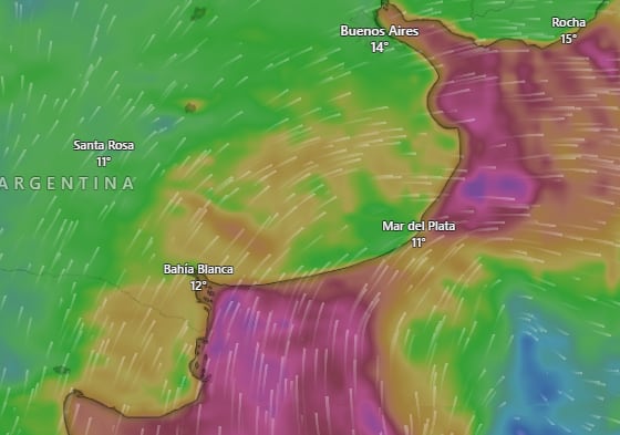 Mapa de alertas meteorológicas del SMN para el domingo 26 de abril