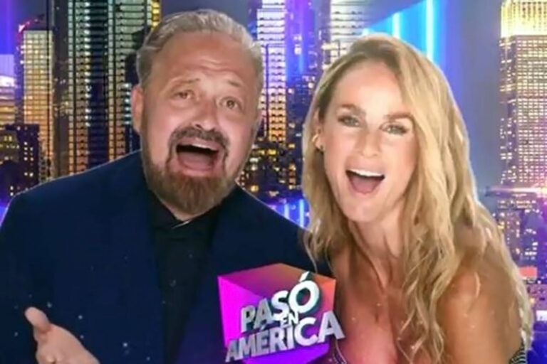 Logotipos de los canales América TV y El Nueve sobre un fondo que representa una pantalla de televisión.