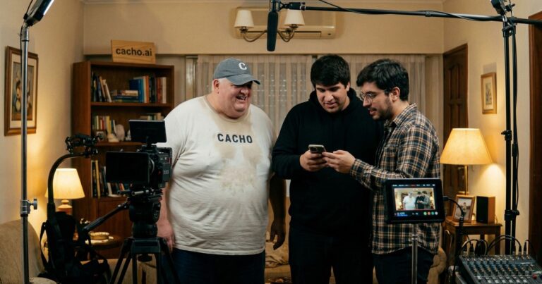 Ilustración representativa del personaje digital argentino 'Cacho', creado con inteligencia artificial.