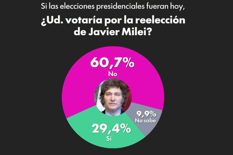 Gráfico representativo de una encuesta de opinión pública en Argentina