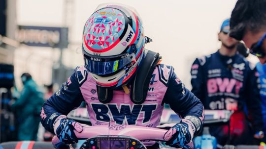 Franco Colapinto con el mono de Alpine en el circuito de Miami