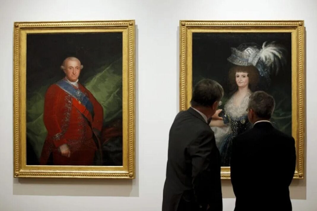 Detalle de una obra de Francisco de Goya en exposición.