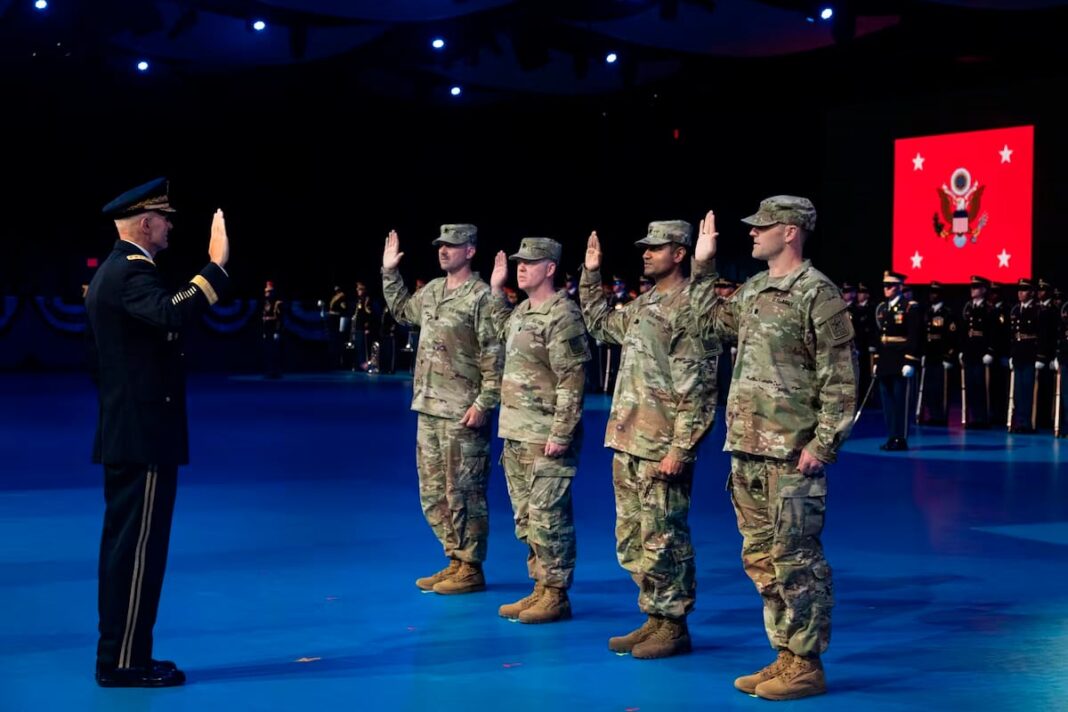 Representación de tecnología militar con inteligencia artificial