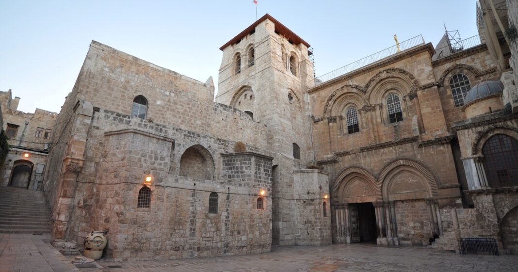Vista de la Ciudad Vieja de Jerusalén durante la Semana Santa.