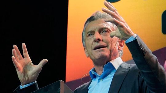 Mauricio Macri durante un acto político en provincia