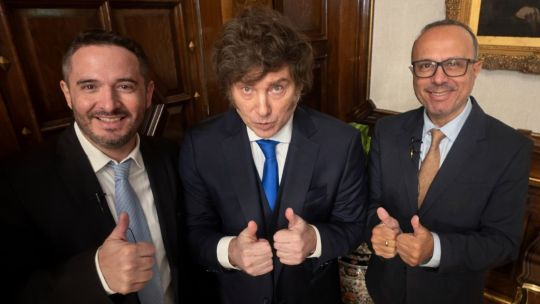 El presidente Javier Milei durante una entrevista televisiva.