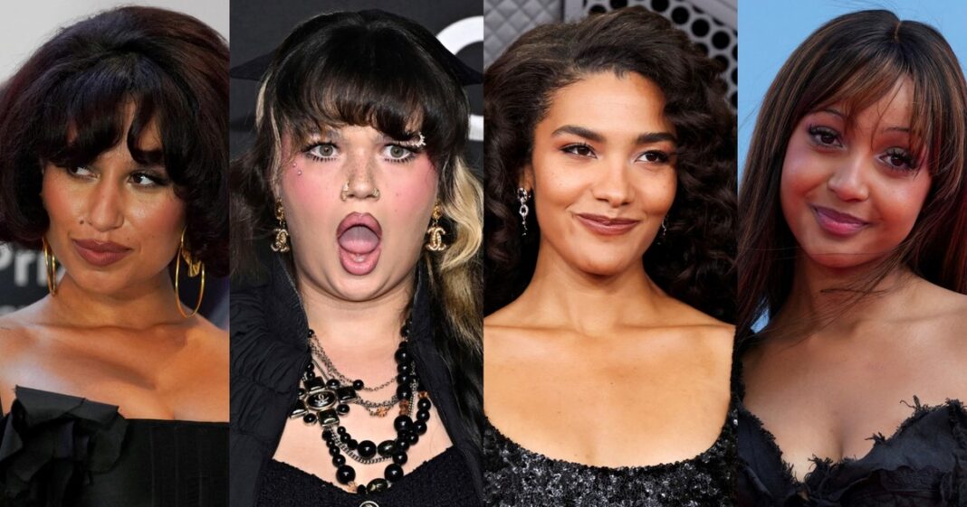 Fotografía de Raye, Olivia Dean, PinkPantheress y Lola Young, representantes de la nueva generación de artistas británicas.