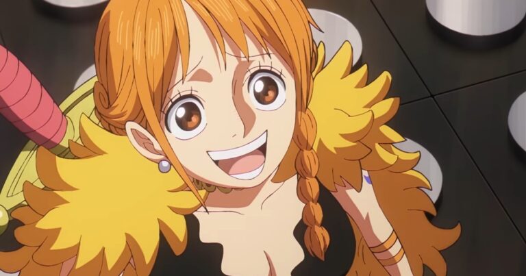 Ilustración promocional del episodio 1157 de One Piece, con los personajes de la tripulación en la isla de Elbaph.