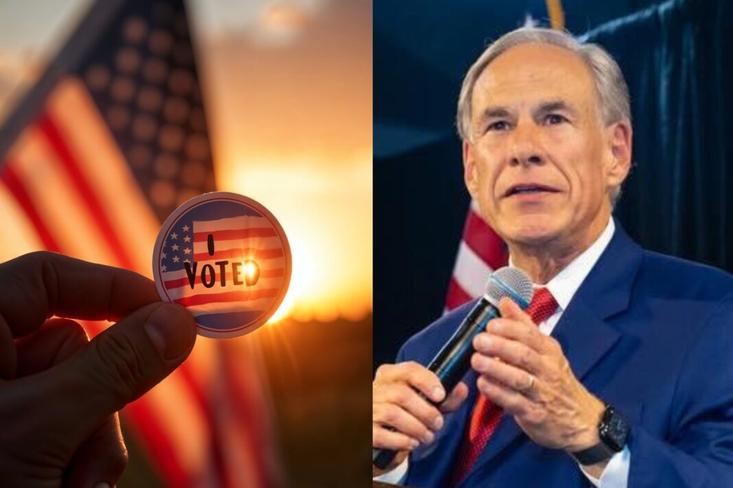 Greg Abbott, gobernador de Texas, durante una conferencia de prensa.