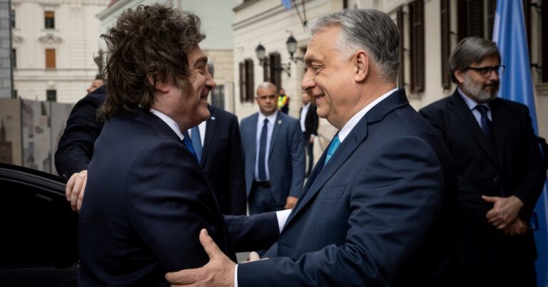Javier Milei y Viktor Orbán en un encuentro bilateral.
