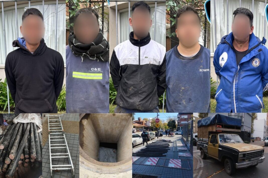 Policía de la Ciudad en operativo por robo de cables subterráneos