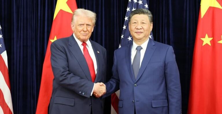 Donald Trump y Xi Jinping durante la visita de Estado a China