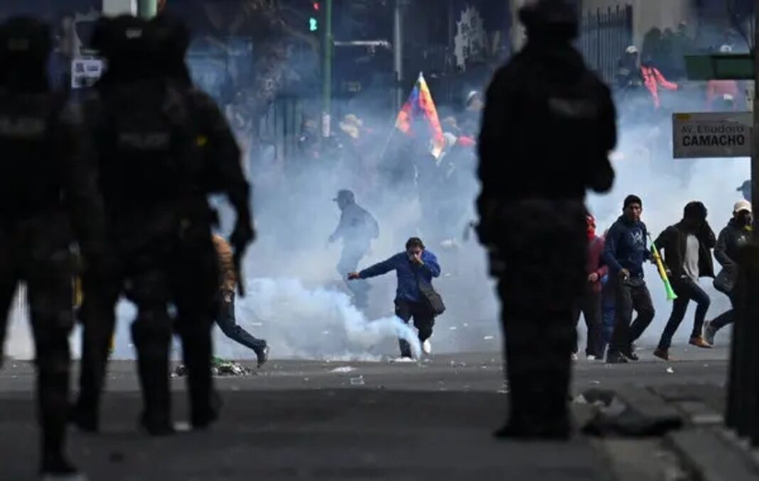 Presidente de Bolivia Rodrigo Paz durante un acto oficial