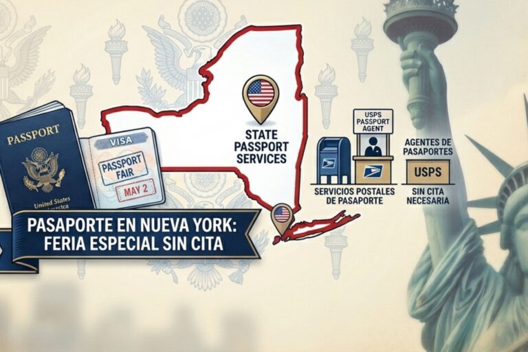 Oficina postal de Hyde Park en Nueva York donde se realiza la feria de pasaportes sin cita