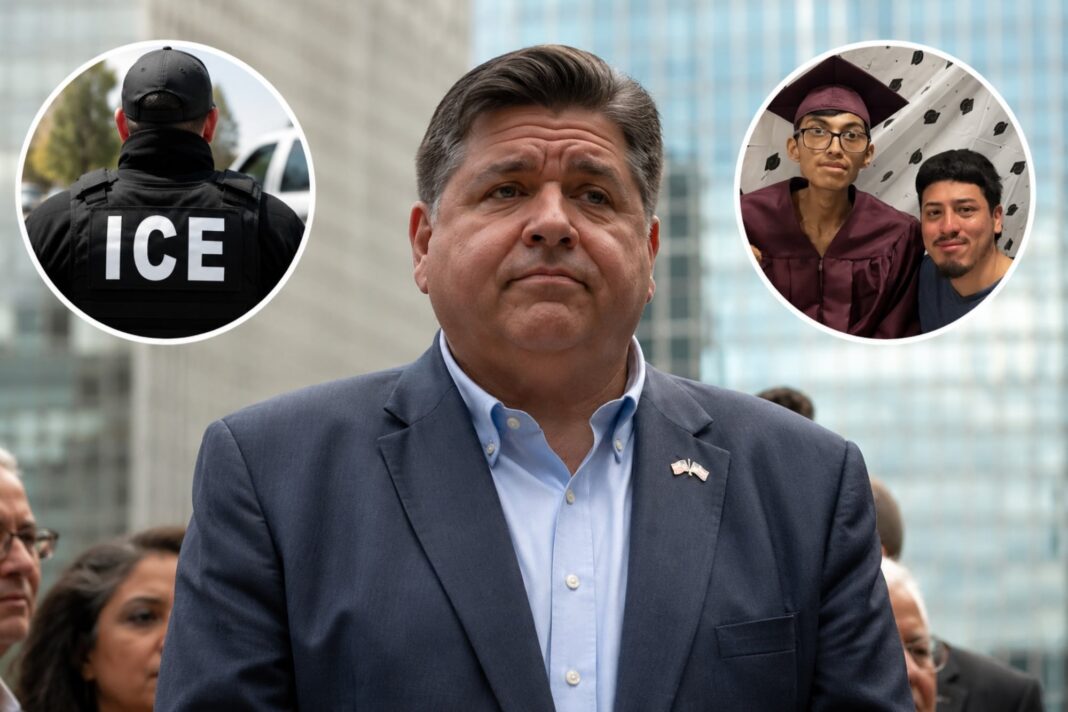 J.B. Pritzker, gobernador de Illinois, habla en una conferencia de prensa