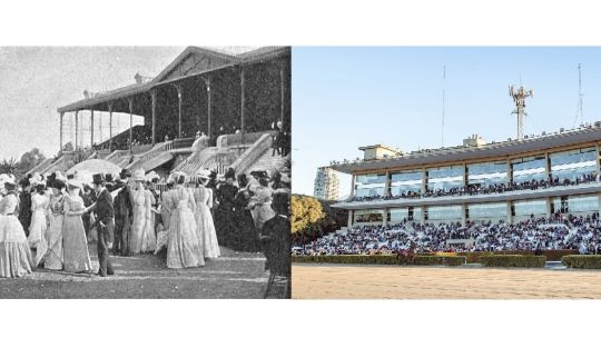Vista del Hipódromo de Palermo durante un evento hípico
