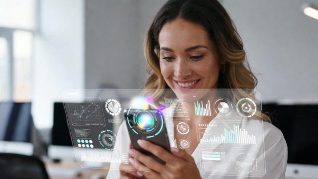 Gráfico de inteligencia artificial aplicada a finanzas corporativas con datos en tiempo real