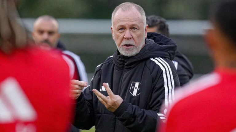 Mano Menezes durante un partido de la selección peruana