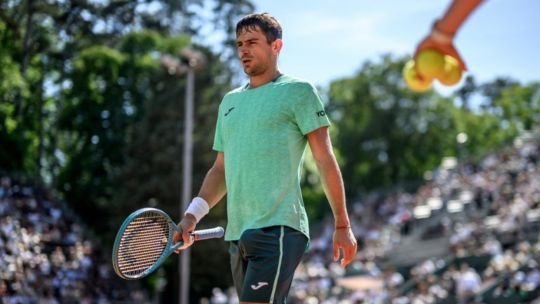 Mariano Navone durante la final del ATP 250 de Ginebra