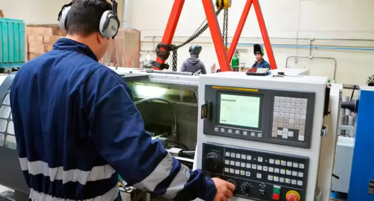 Trabajadores en fábrica autopartista argentina