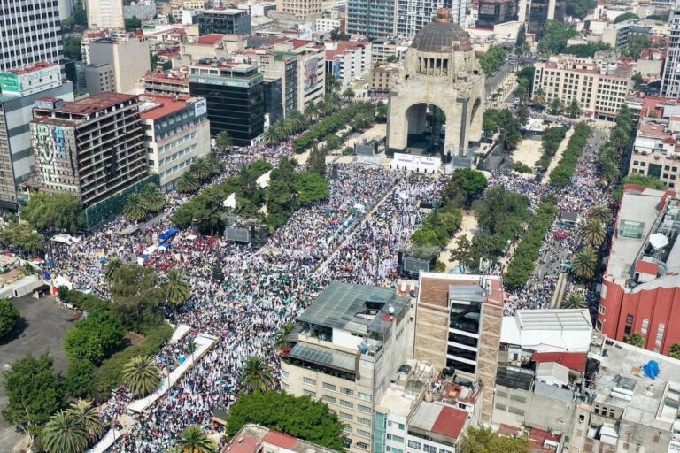 Claudia Sheinbaum en el Monumento a la Revolución durante su discurso el 31 de mayo