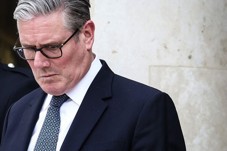 Keir Starmer durante un discurso en Londres