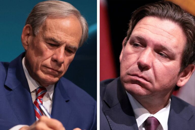 Greg Abbott, gobernador de Texas, en una conferencia de prensa