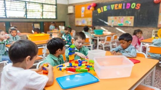 Niños en un jardín de infantes argentino