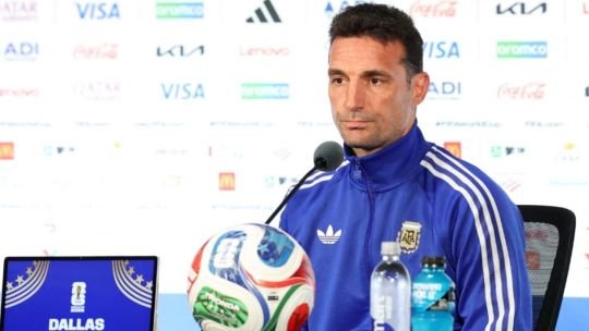 Lionel Scaloni en conferencia de prensa antes del partido Argentina vs Jordania