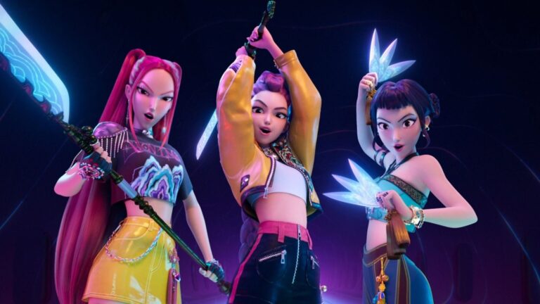 Las Guerreras K-Pop en un escenario inspirado en Charlie y la fábrica de chocolate