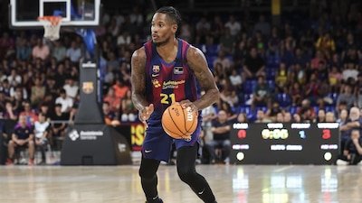 Jugadores de la selección brasileña en el campo de juego