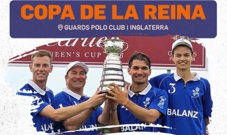 Equipo de polo Balanz Capital celebrando la victoria en la final de la Copa de la Reina
