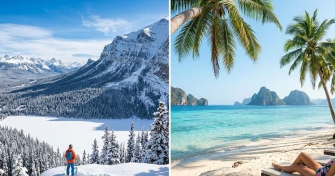Paisaje de playa paradisíaca con arena blanca y mar turquesa