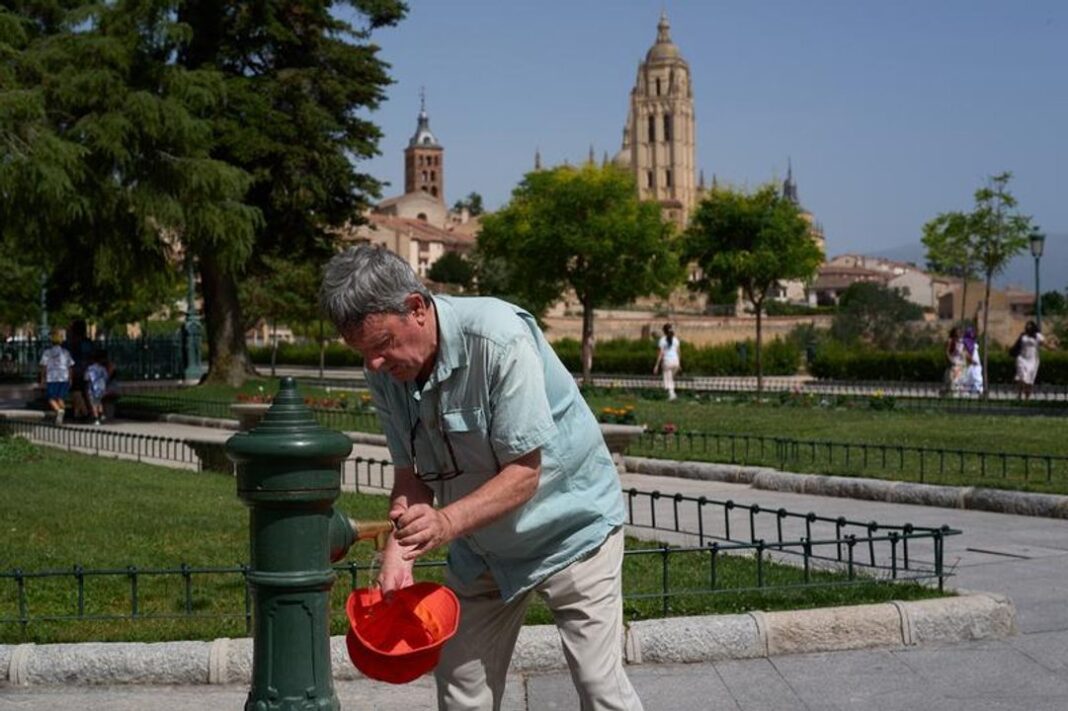Gráfico de temperaturas durante la ola de calor en España