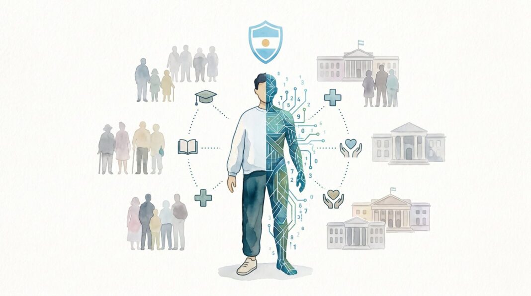 Imagen conceptual de inteligencia artificial y datos digitales
