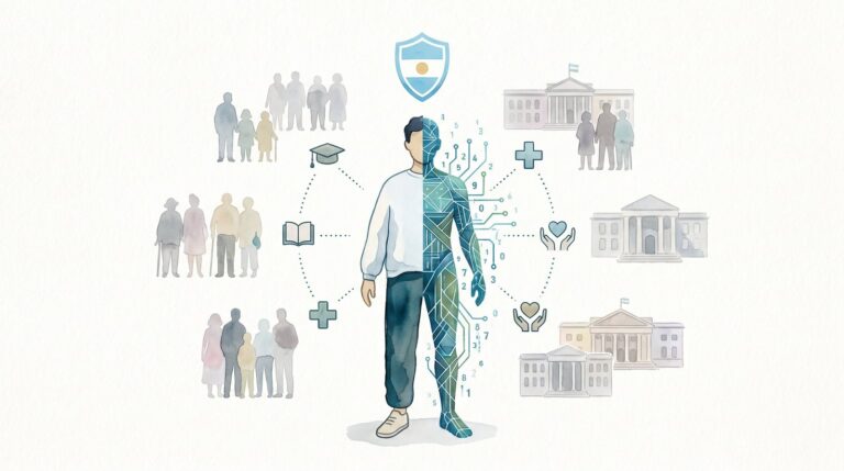 Imagen conceptual de inteligencia artificial y datos digitales