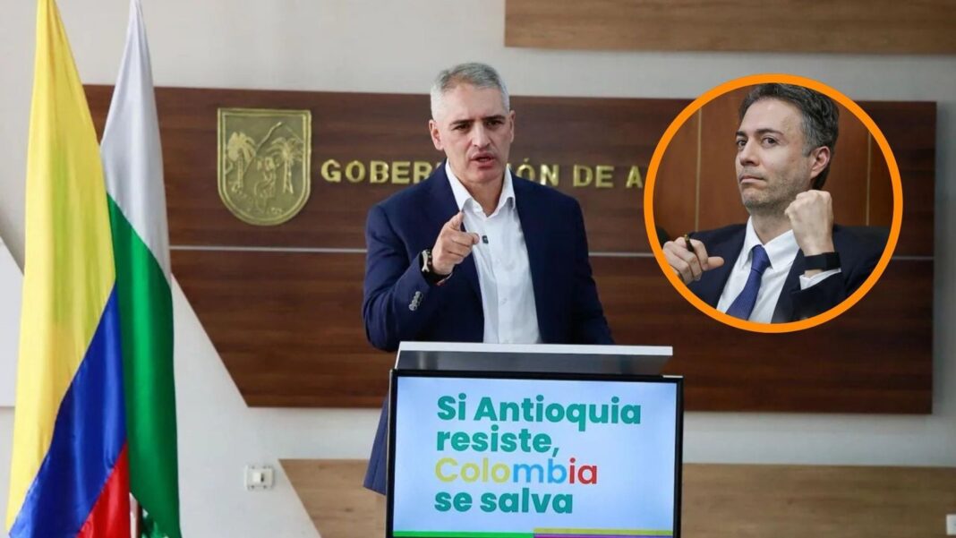 Gobernador de Antioquia Andrés Julián Rendón durante declaración