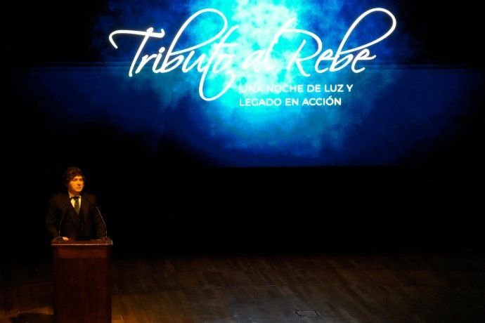 Javier Milei y Yosef Chaim Ohana en Casa Rosada