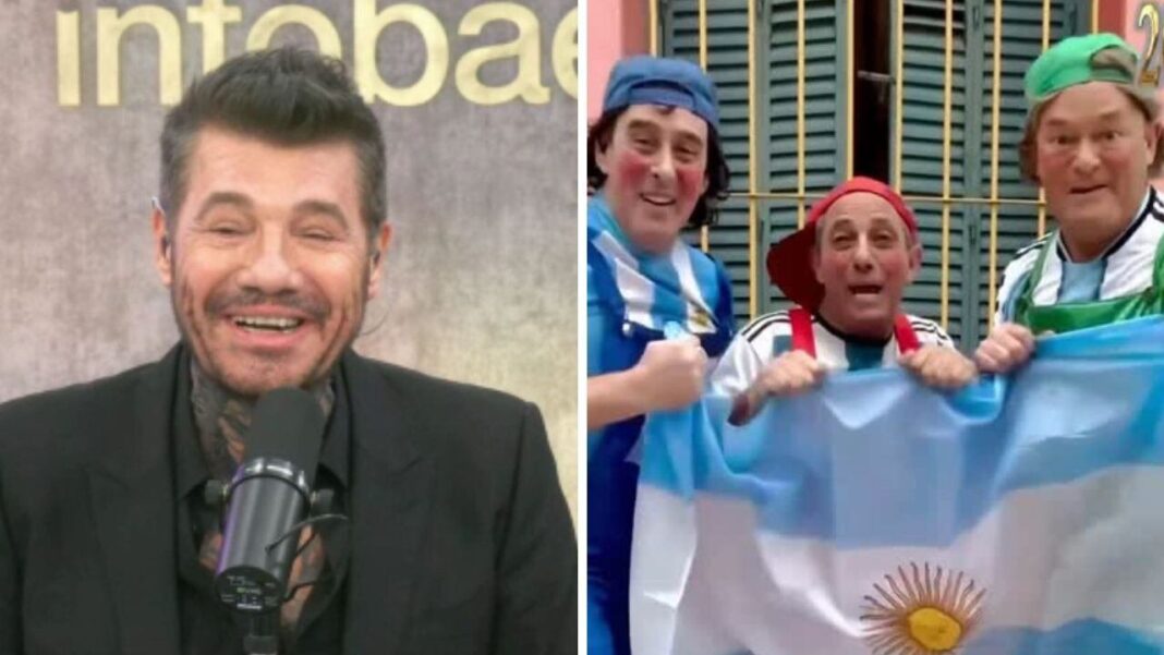 Los Jaimitos en el estudio de Infobae Mundial junto a Marcelo Tinelli