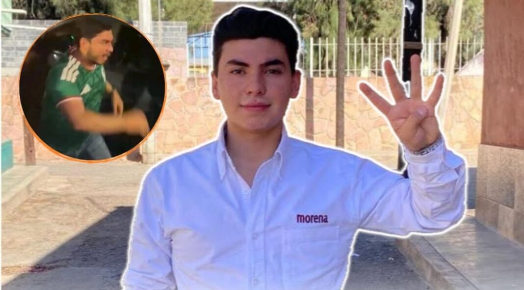 Captura de video de la agresión a una conductora durante festejos en el Centro Histórico de Zacatecas