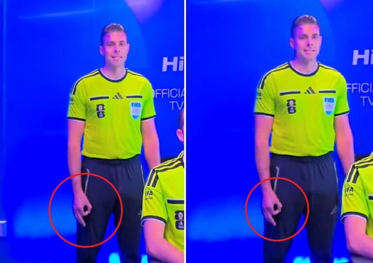 Árbitro Shaun Evan durante un partido de fútbol
