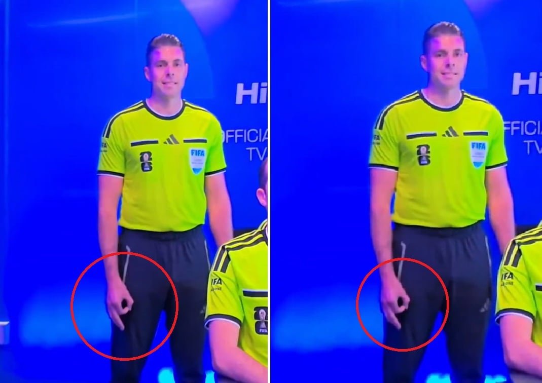 Árbitro Shaun Evan durante un partido de fútbol
