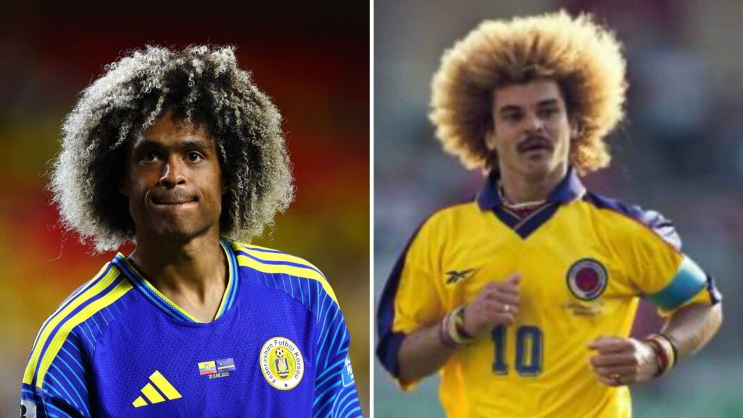 Tahith Chong con la camiseta de Curazao durante el partido ante Ecuador en el Mundial 2026