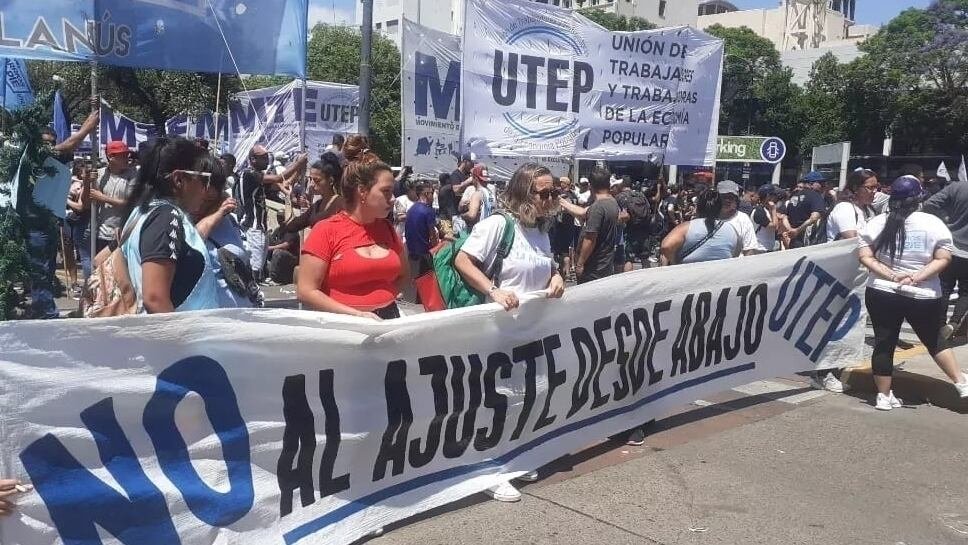 Concentración de la UTEP frente a la Secretaría de Trabajo en Buenos Aires