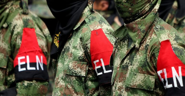 Mapa de Colombia con regiones afectadas por violencia del ELN en su aniversario