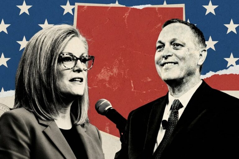 Mapa de Arizona con gráficos de encuestas electorales
