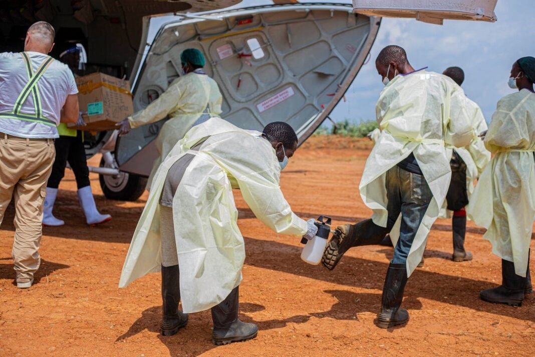 Mapa de la República Democrática del Congo con zonas afectadas por el ébola